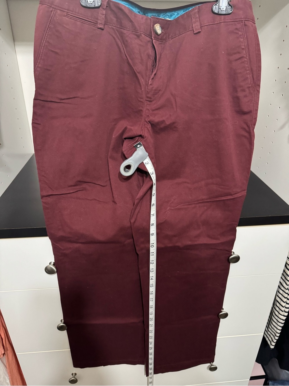 Womens Dockers Burgundy Straight Fit Pants - Picture 2 of 4